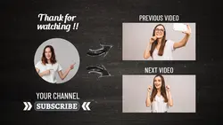 non marketing basic name/intro simple and elegan youtube endscreen