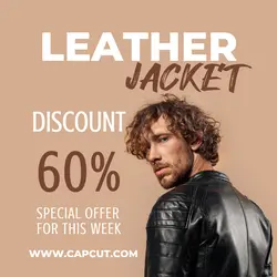 Leather Jacket Sale Instagram Post