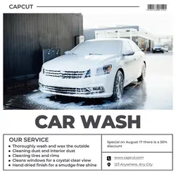Car Wash Service Promotion Instagram Post