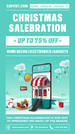 Christmas Sale Poster Promotion TikTok Post