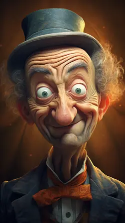 Papier peint affiche créative caricature vieil homme