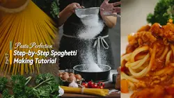 Youtube Thumbnail - Vlog Pasta Perfection Step-by-Step Spaghetti Making Tutorial