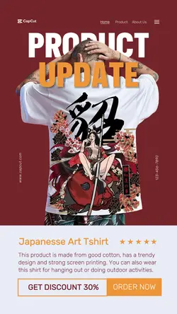 Japan Tshirt Product Update Tiktok post