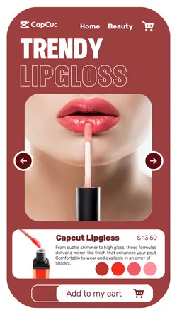 beauty make up lipstick product display