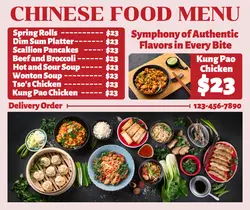 Chinese Food Menu Facebook