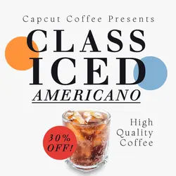 Coffee Promotion Instagram Post White 80s Minimalist
