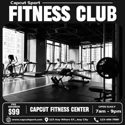 Sport Fitness Club Instagram Post