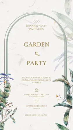Invitation Garden Party Display Floral(cc web)