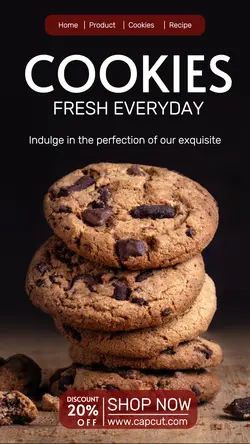 Fresh Cookies with Discount Instagram Story