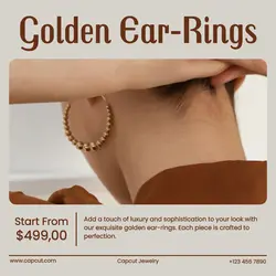 Golden Earrings Promotion Instagram Post