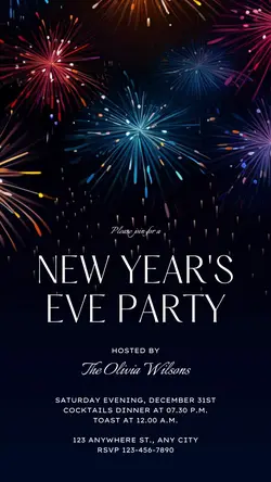 New Year's Party Invitaion Instagram Story