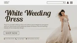 White Weeding Dress Promotion Twitter Post
