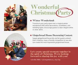 Wonderful Christmas Party Invitation Facebook Post