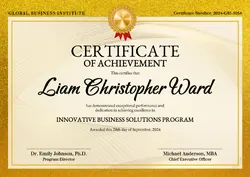 Non-marketing Certificate of Achievement