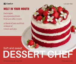 Foods & Beverage Restaurant promotion Dessert chef Redesign