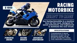 Other Racing Motorbike Product Display Facebook Ad