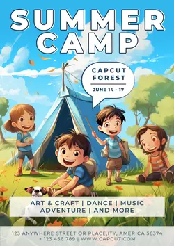 Non-Marketing Campus Poster Summer Camp