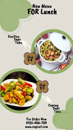 New Menu For Lunch Promo Instagram Story