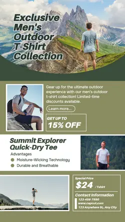 Fashion Industry Mens' Tshirt Product Display Instagram Story