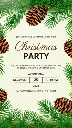 Christmas Party Invitation Instagram Story