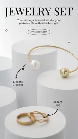 aesthetic jewelry set instagram story