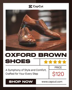 Oxford Brown Shoes Instagram Portrait Post