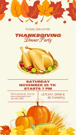 THANKSGIVING DINNER PARTY INSTAGRAM STORY