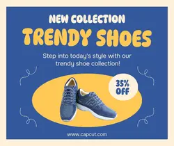 Trendy Shoes Product Display Facebook Post