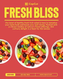 Food And Beverage Fruit Salad Display Instagram Post