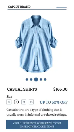 Fashion Casual Shirts Sale Instagram Story