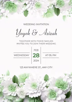 Non-marketing Wedding Party Invitation