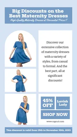 Fashion Maternity Dresses Sales Promotion Instagram Story