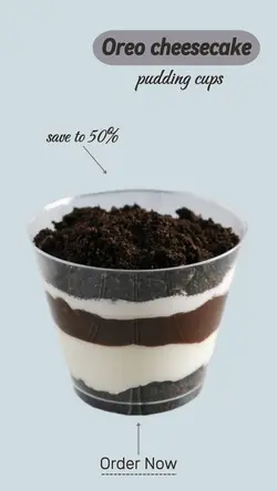 Oreo pudding promo Instagram story post template