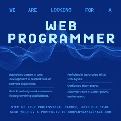 Web Programmer Recruitment Instagram Post