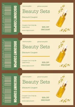 Skincare Coupon Discount Product Display