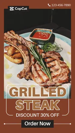 Grilled Steak Instagram Story Display
