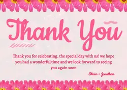 Non-Marketing Thank You Personal Card