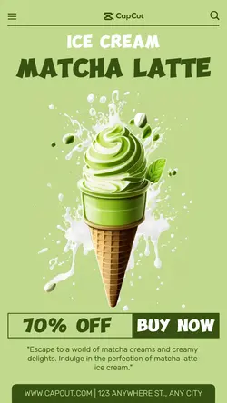 Beverage & Matcha latte Discount Instagram Story