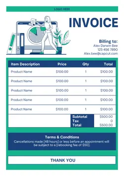 Fun Modern Business Invoice Design