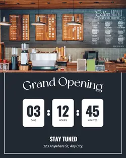 Grand Opening Coffe Shop Instagram Portrait
