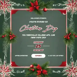 Christmas Day Invitation Linkedin Post