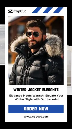 Winter Jacket Elegante Instagram Story