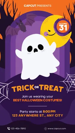 Trick or Treat Halloween Costume Party Template