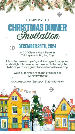 Other Industries Christmas Dinner Invitation