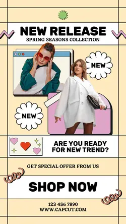 Retro Modern Fashion Promotion Instagram Story