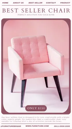 Furniture Best Seller Chair Display Instagram Stories