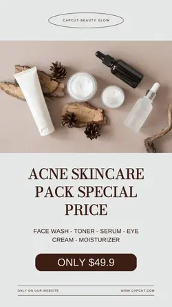 Brown Minimalist Skin Care Promotion Instagram Story
