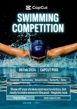 Sports Event Poster Blue