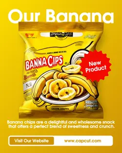 Banana Snack Promotion Instagram Post Minimalist