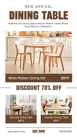 Dining Table Display Product Instagram Story